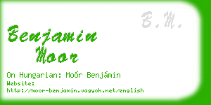 benjamin moor business card
